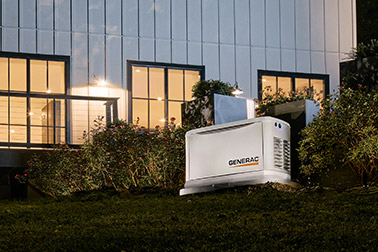 a generac generator outside of a home